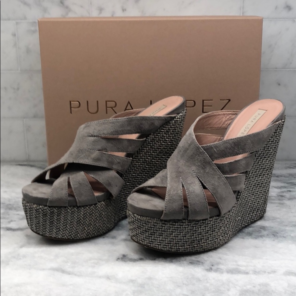 Pura Lopez Woven Wedge Slide